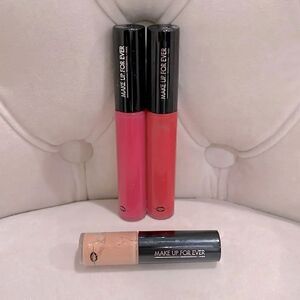 Makeup Forever Plexiglass Lipgloss Bundle, New